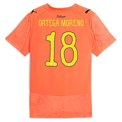 Kids' Manchester City GK KidSuper Jersey 2025/26 With ORTEGA MORENO 18 printing