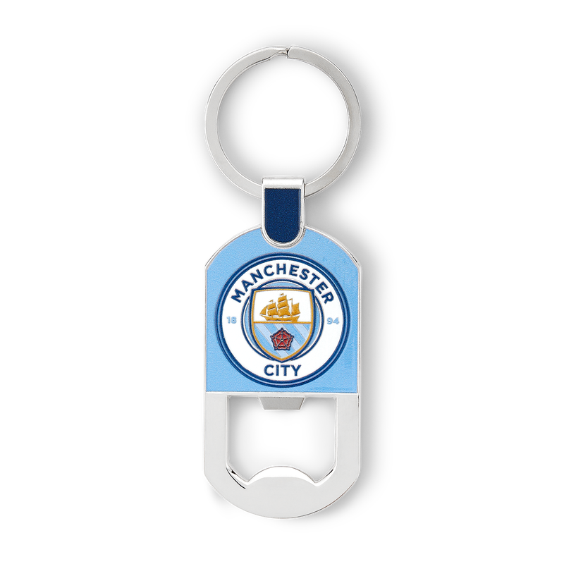 MCFC MINI BOTTLE OPENER KEYRIN - blue