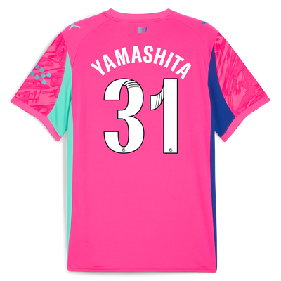Kids' Manchester City Goalkeeper Jersey 2025/26 With YAMASHITA 31 Printing