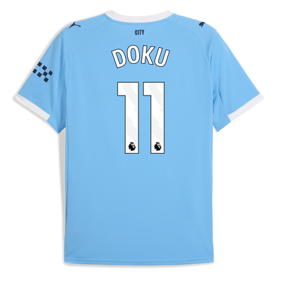 Manchester City Home Jersey 2025/26 With DOKU 11 Printing