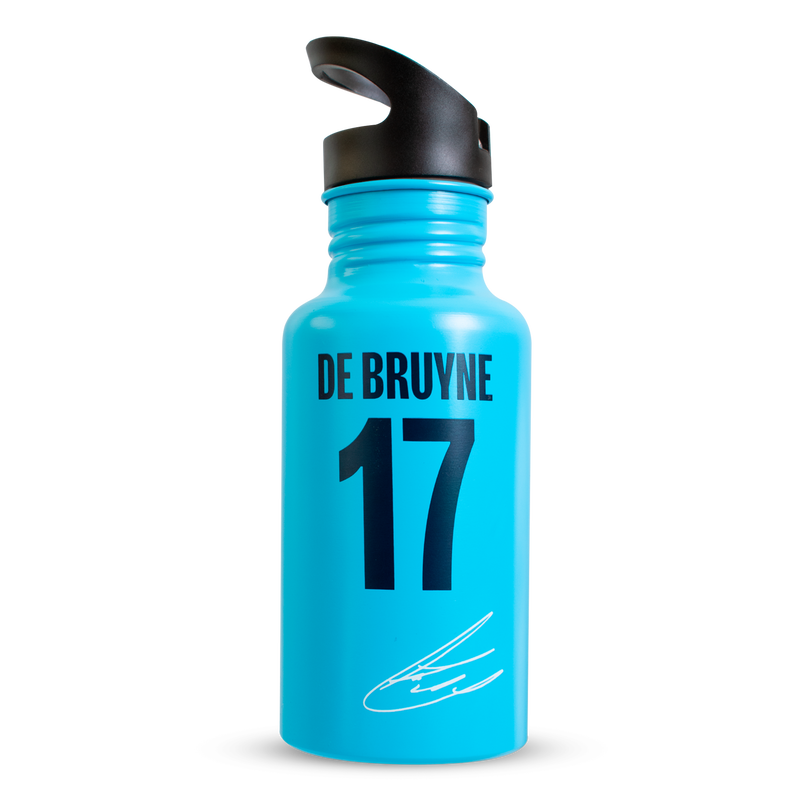 MCFC FW DE BRUYNE WATER BOTTLE - blue