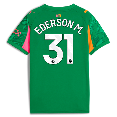 Camiseta de portero infantil del Manchester City 2025/26 con impresión EDERSON M. 31