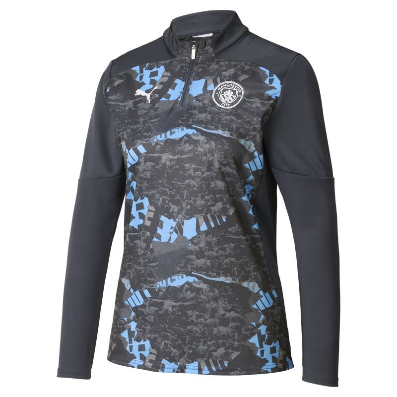 MCFC MW WMNS PREMATCH 1/4 ZIP TOP - grey / grey