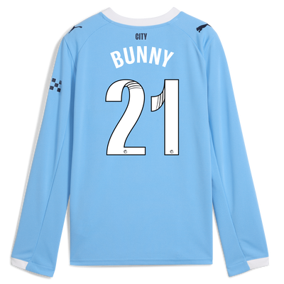 Maillot domicile manches longues enfant Manchester City 2025/26 avec impression BUNNY 21