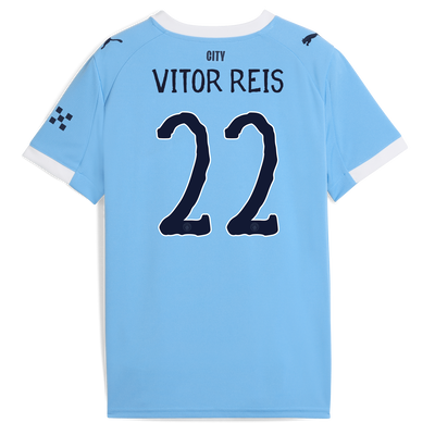 Manchester City Thuisshirt 2025/26 voor kinderen en VITOR REIS 22 bedrukking