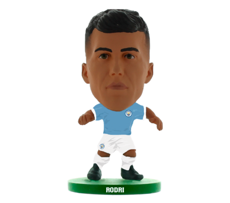 MCFC FW SOCCERSTARZ RODRI MINIFIGURE - light blue