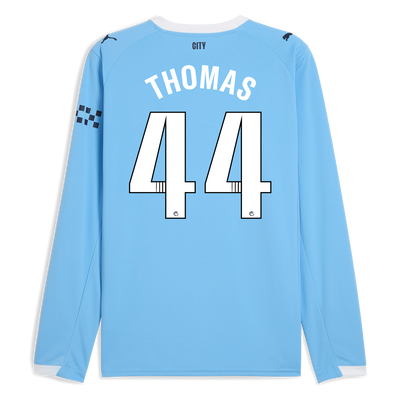 Manchester City Home Jersey 2025/26 Long Sleeve With THOMAS 44 Printing