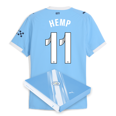Manchester City Home Authentic Jersey 2025/26 With HEMP 11 Printing in Gift Box